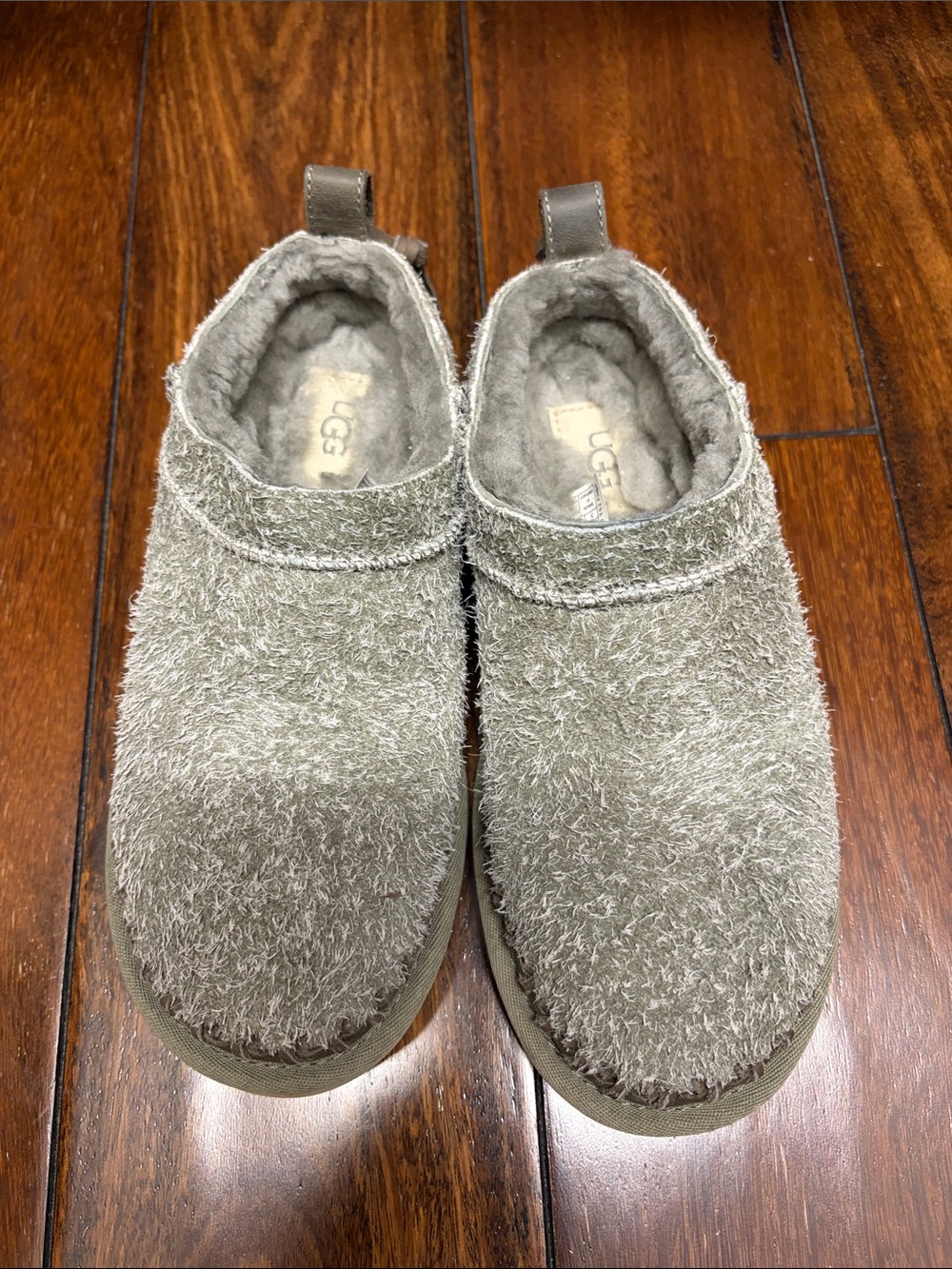 UGG Green Fuzzy Slip-On Mule